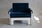 Mid-Century Modern Blue & White Lounge Chair from T Spectrum, Image 4