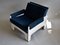 Mid-Century Modern Blue & White Lounge Chair from T Spectrum, Image 7