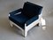 Mid-Century Modern Sessel in Blau & Weiß von T Spectrum 7