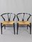 CH24 Wish Bone Chairs by Hans J Wegner for Carl Hansen & Son, 1950s, Set of 2 1