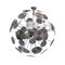 Water-Lily Brass Sputnik Chandelier from Murano Glass, Image 1