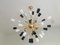 White and Black Cube Murano Glass Sputnik Oval Chandelier from Murano Glass 4