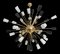 White and Black Cube Murano Glass Sputnik Oval Chandelier from Murano Glass 1
