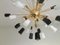 White and Black Cube Murano Glass Sputnik Oval Chandelier from Murano Glass 3