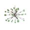 Grüne ovale Sputnik Kronleuchter aus Muranoglas von Murano Glas 1