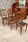 Sedie Art Nouveau in quercia intagliata e pelle di Gauthier-Poinsignon, set di 6, Immagine 4