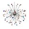 Großer Mehrfarbiger Sputnik Kronleuchter aus Muranoglas in Stern-Optik von Murano Glas 1