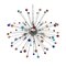 Huge Multicolour “Star” Murano Glass Sputnik Chandelier from Murano Glass 1