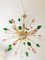 Pink and Green “Dew” Murano Glass Sputnik Chandelier from Murano Glass 2