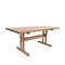 Brutalist Brown Solid Pine Dining Table or Work Desk, 1970s, Image 1