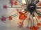 Red and Violet Flowers Murano Glass Sputnik Chandelier from Murano Glass 4