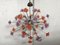 Red and Violet Flowers Murano Glass Sputnik Chandelier from Murano Glass, Image 3