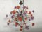 Rote und violette Blumen Sputnik Kronleuchter aus Muranoglas von Murano Glas 3