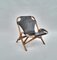 Fauteuil Mid-Century en Cuir Noir et Bambou, 1970s 10