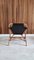 Mid-Century Black Leather & Bamboo Lounge Chair, 1970s 5