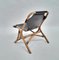 Mid-Century Black Leather & Bamboo Lounge Chair, 1970s 15