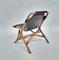 Mid-Century Black Leather & Bamboo Lounge Chair, 1970s, Image 15