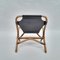 Mid-Century Black Leather & Bamboo Lounge Chair, 1970s, Image 12