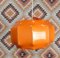 Hängelampe aus orangefarbenem Kunststoff von Ilka Plast, 1970er 6