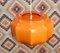 Lámpara de techo colgante de plástico naranja de Ilka Plast, años 70, Imagen 5