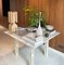 Carrara Marble & Oak Square Dining Table, 1970s 3