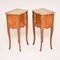 French Bedside Tables with Inlaid Marble Top, 1930s, Set of 2 8