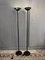 Black Lacquered Metal & Glass Lamps, 1980s, Set of 2 2
