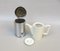 Set da caffè in metallo cromato e porcellana, anni '50, set di 4, Immagine 10