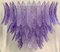 Lámpara de araña Mid-Century de cristal de Murano violeta, 1980, Imagen 10