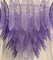 Lámpara de araña Mid-Century de cristal de Murano violeta, 1980, Imagen 11