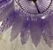 Lámpara de araña Mid-Century de cristal de Murano violeta, 1980, Imagen 5