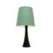 Green Glass and Teak Table Lamp from Bergboms, 1960s 3