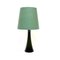 Lampada da tavolo in vetro verde e teak di Bergboms, anni '60, Immagine 1