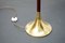 Lámpara de pie alemana vintage de bambú con base en forma de tulipán dorado, años 70, Imagen 2