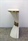 Console Table in White and GWood with Pink Marble Top 3
