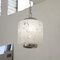 Large Suspension Lamp in Blown Murano Glass, Steel & Chrome, Italy, 1970s 8