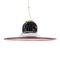 Large Suspension Lamp in Black & Red Blown Murano Glass, Italy, 1970s 1