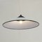 Large Suspension Lamp in White Murano Glass with Black Finishes, Italy, 1970s 7