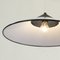 Large Suspension Lamp in White Murano Glass with Black Finishes, Italy, 1970s 8