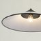Large Suspension Lamp in White Murano Glass with Black Finishes, Italy, 1970s, Image 8