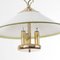 Suspension Lamp in White Murano Glass with Yellow, Green and Galvanic Gold Finishes, Italy, 1980s 3