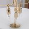 Suspension Lamp in White Murano Glass with Galvanic Gold Frame, Italy, 1980s 9