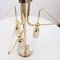 Suspension Lamp in White Murano Glass with Galvanic Gold Frame, Italy, 1980s, Image 10
