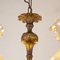 Lámpara de araña de cerámica y cristal de Murano soplado con decoración floral, años 50, Imagen 9