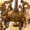 Lámpara de araña de cerámica y cristal de Murano soplado con decoración floral, años 50, Imagen 10
