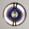 Suspension Lamp in Blue Plastic with Chrome Galvanic Frame, Italy, 1980s 4