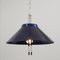 Suspension Lamp in Blue Plastic with Chrome Galvanic Frame, Italy, 1980s, Image 2