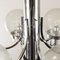 Large Italian Chandelier with Chrome Frame and Glass Globes, 1970s, Image 6