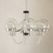 Large Italian Chandelier with Chrome Frame and Glass Globes, 1970s 4