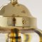 Große Laternen Lampe aus Mundgeblasenem Murano Glas mit Bernstein Streifen und Gold Rahmen 4